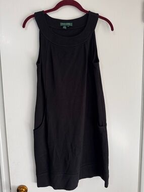 Lauren Ralph Lauren Black Sleeveless Dress with Pockets
